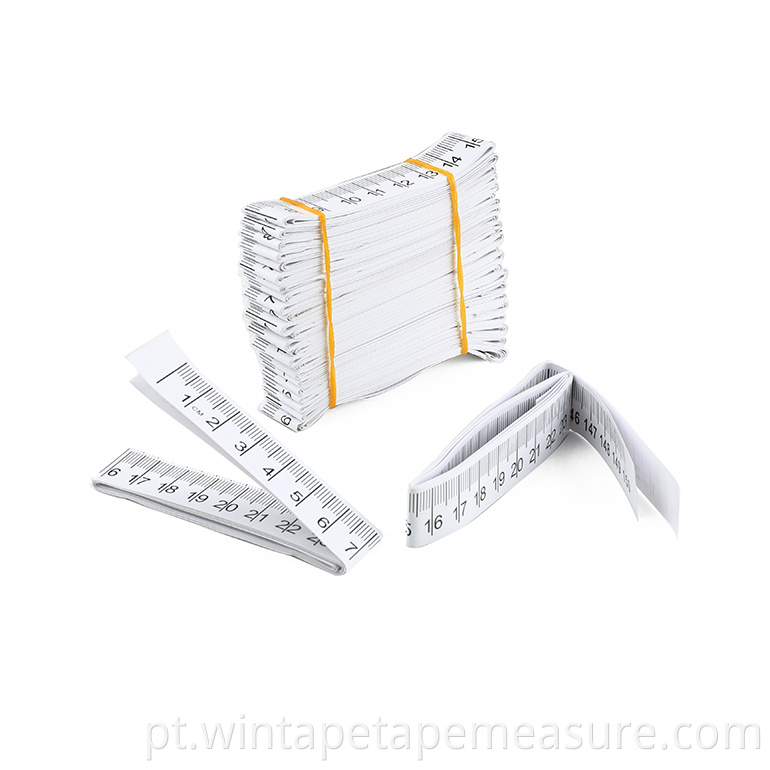 Cabeça de papel ecologicamente correta de 150 cm fita métrica presentes para dentistas calculadora régua promocional com seu logotipo